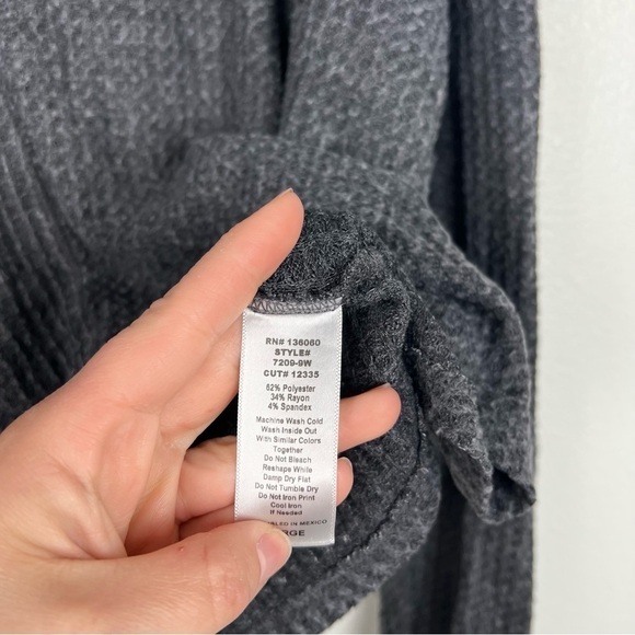 URBAN Outfitters Project Social Tee Long Sleeve Thermal Gray Sz‎ L - Picture 6 of 6